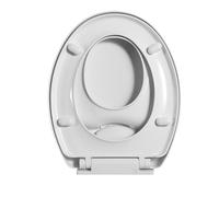 Potty Training Seat - Soft Close Toilet Seat, Oval, PP, White, 44x37cm