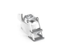 Rabb 1st Bear Potty Training Seat, Upgrade 2 in 1 Toddler Toilet Seat,Splash Guard Anti-Slip Pad Step Stool,Grey