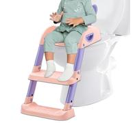 Potty Training Seat with Step Stool Ladder - Potty Train with Handle and Non-Slip Pad
