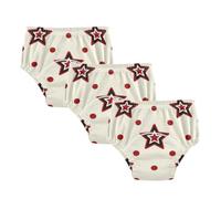 Potty Training Shorts Wine Red Stars Dot Beige Short Underwear