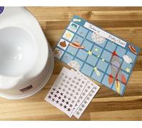 Potty Training Sticker Chart with 3500+ Stickers - Reusable A4 Toilet Training Reward Chart for Boys & Girls| Durable Gloss Chart | Toddler Potty & Toilet Routine, Autism & SEN Friendly (Space)