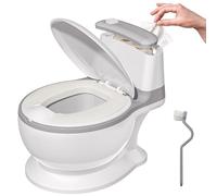 Potty Training Toddler Toilet Seat, Baby Potty for Boys Girls, Toddlers Pottie Realistic Toilet Pottys Chair Potties with Splash Guard Anti-Slip Base Removable Bowl for 1-6 Year Old Childrens