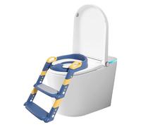 Potty Training Toilet Ladder Seat Toddler with Step Stool Anti-Slip Pad(Blue)