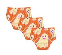 Potty Training Toilet Pants Happy Halloween Ghosts Orange Underwear