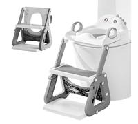 Potty Training Toilet Seat, Upgrade 2 in 1 Toddler Toilet Seat and Step Stool Splash Guard Anti-Slip Pad Kids Toilets Seats for Child Baby Boy Girl Adjustable Toilets Training with Ladder in Bathroom