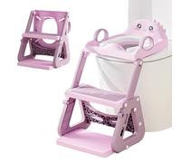 Potty Training Toilet Seat, Upgrade 2 in 1 Toddler Toilet Seat and Step Stool Splash Guard Anti-Slip Pad Kids Toilets Seats for Child Baby Boy Girl Adjustable Toilets Training with Ladder in Bathroom