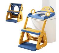 Potty Training Toilet Seat, Upgrade 2 in 1 Toddler Toilet Seat and Step Stool Splash Guard Anti-Slip Pad Kids Toilets Seats for Child Baby Boy Girl Adjustable Toilets Training with Ladder in Bathroom