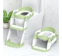 Potty Training Toilet Seat, Upgrade 3 in 1 Toddler Toilet Seat and Steps Stool for Boys Girls, Non-Slip Splash Guard KidsToilet Seat with Ladder, Adjustable Child Toilet Training in Bathroom