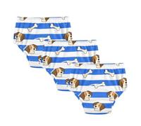Potty Training Underpants Blue White Striped Dog Bone Underwear Briefs
