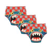 Potty Training Underwear Pants Red and Gray Checkered Monsters Under