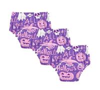 Potty Training Underwear Set Happy Halloween Purple Pumpkin Ghosts