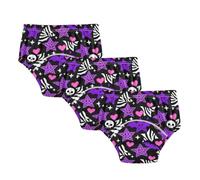 Potty Training Underwear Set Y2k Gothic Purple Leopard Print Stars