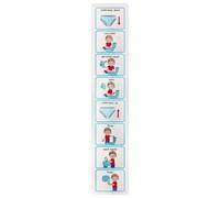 Potty Training, Visual Cards, Visual Guide Routine Tracker Easy Setup Child-Friendly Design Clear Instructions Water-Resistant, Toilet Chart for Kids, 4.7x21.7inches