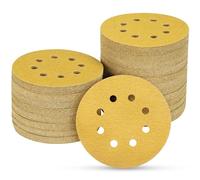 POTUINOM 100 Pack 5 Inch 8 Hole Sanding Discs, 600 Grit, Round Zirconium Corundum, for Random Orbital Sander