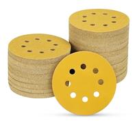 POTUINOM 100 Pack 5 Inch 8 Hole Sanding Discs, 800 Grit, Round Zirconium Corundum, for Random Orbital Sander