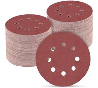 POTUINOM 100 PCS 5 Inch Sanding Discs 180 Grit, Round Hook and Loop Sandpaper for Random Orbital Sander