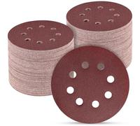 POTUINOM 100 PCS 5 Inch Sanding Discs 320 Grit, Round Hook and Loop Sandpaper for Random Orbital Sander