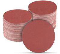 POTUINOM 100 PCS 6 Inch No Hole Sanding Discs 220 Grit Hook and Loop Sandpaper, Round Orbital Sand Paper Discs for Sander