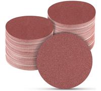 POTUINOM 100 PCS 6 Inch No Hole Sanding Discs 80 Grit Hook and Loop Sandpaper, Round Orbital Sand Paper Discs for Sander