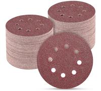 POTUINOM 100PCS 5 Inch Sanding Discs 60 Grit Sandpaper for Orbital Sander