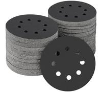 POTUINOM 100PCS 5 inch Silicon Carbide Sanding Discs 1000 Grit, Wet Dry Orbital 5 Sander Hook and Loop Sandpaper Disc Ultra Fine Grit, Best for Metal,Automotive Precision Polishing