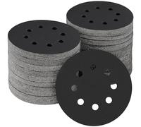 POTUINOM 100PCS 5 inch Silicon Carbide Sanding Discs, Wet Dry Orbital Sander Hook and Loop Sandpaper 320 Grit, Best for Metal, Automotive Sanding