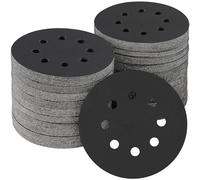 POTUINOM 100PCS 5 inch Silicon Carbide Sanding Discs, Wet Dry Orbital Sander Hook and Loop Sandpaper 600 Grit, Best for Metal, Automotive Sanding