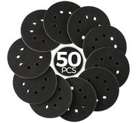 POTUINOM 50PCS 5 inch Silicon Carbide Sanding Discs, Wet Dry Orbital Sander Hook and Loop Sandpaper 1000/1200/2000/3000/5000 Grit, Best for Metal, Automotive Sanding