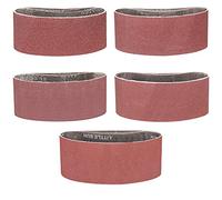 POTUINOM Sanding Belts 3X18 Inches(75X457mm)- 3 Each of 80/120/150/240/400 Grits Aluminum Oxide Sanding Belt, Best Suitable for Wood Sanding and Levelling- 15 Pack