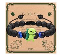 POTUS Dinosaur Natural Stone Bracelet, A Gift from Father to Son, Perfect for Graduation, School Start, Birthdays, and Various Holidays