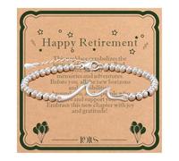 POTUS Retirement Gift for Women 2025 - The Waves of Life Silver Wave Bracelet, Thoughtful Farewell Present for Retiring Coworker, Friend or Boss