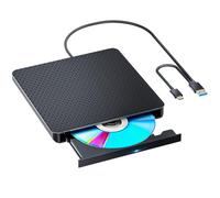 POTVMOSL External Bluray Player Read and Write Portable Burner Compatible With USB 3.0 and Type-C Port for Win 7-11/MAC OS - Reads BD/DVD/CD