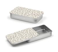 POTYHDC Portable Dental Floss Case, Refillable Cute Travel Floss Dispenser for Men & Women, Pocket Travel Floss Picks Case for Purse, Backpack, Bag Light Grey Leopard