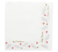 Pou Garcia 188.34 Double Point Napkins New Noël, 18 g/m2 33 x 33 cm, White