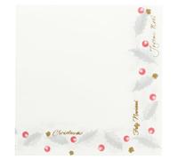 Pou Garcia 188.35 Napkins Double Point New Noël, 18 G/M2, 40 x 40 cm, White