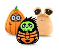 Pou plush | Stuffed Animal plushie toy | 20cm Alien Pou, Skeleton, Pumpkin teddy for Kids & Adults | Soft Cuddly Kawaii | Cute Bear Peluche Gift for Birthday, Christmas & Valentines's day