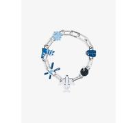 Poubel Mens Poubel The Alpine Connoisseur Rhodium-Plated Sterling-Silver Charm Bracelet Silver