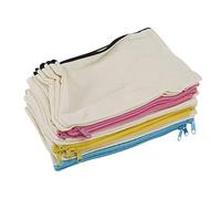 Pouch Bags Pencil Case Makeup Bags 18 Pieces Canvas Makeup Bag Multipurpose Cosmetic Bag Travel Toiletry Pouch Pen Coin Bag Blank DIY Bag with Zipper