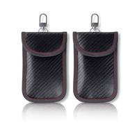 Pouch for Car Keys,Key Signal Blocking Pouch for Keyless Entry, Anti-Theft Car Key Case with Double Layer Protection, Key Fob Blocker Bag Prevents Relay Attacks (Red, Secure Inner Pocket)