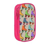 Pouch For School Office Supplies Big Capacity Colorful Roller Skates Pen Case Large Capacity Pencil Bag For Students Stationery Pouch Pencil Box Desk Organizer With Smooth Zipper Portable Pencil