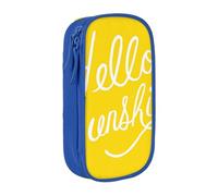 Pouch For School Office Supplies Big Capacity Goodlooking Hello Sunshine Pen Case Large Capacity Pencil Bag For Students Stationery Pouch Pencil Box Desk Organizer With Smooth Zipper Portable Pencil
