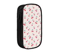 Pouch For School Office Supplies Big Capacity Lovely Sweet Red Cherry Pen Case Large Capacity Pencil Bag For Students Stationery Pouch Pencil Box Desk Organizer With Smooth Zipper Portable Pencil
