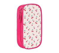 Pouch For School Office Supplies Big Capacity Lovely Sweet Red Cherry Pen Case Large Capacity Pencil Bag For Students Stationery Pouch Pencil Box Desk Organizer With Smooth Zipper Portable Pencil
