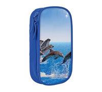 Pouch For School Office Supplies Big Capacity Unique 3d Animal Dolphin Pen Case Large Capacity Pencil Bag For Students Stationery Pouch Pencil Box Desk Organizer With Smooth Zipper Portable Pencil
