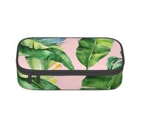 Pouch For School Office Supplies Fresh Banana Leaves Big Capacity Pen Case Large Capacity Pencil Bag For Students Stationery Pouch Pencil Box Desk Organizer With Smooth Zipper Portable Pencil
