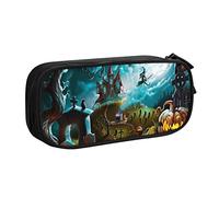 Pouch For School Office Supplies Halloween Pumpkin Graveyard Big Capacity Pen Case Large Capacity Pencil Bag For Students Stationery Pouch Pencil Box Desk Organizer With Smooth Zipper Portable Pencil