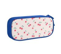 Pouch For School Office Supplies Lovely Sweet Red Cherry Big Capacity Pen Case Large Capacity Pencil Bag For Students Stationery Pouch Pencil Box Desk Organizer With Smooth Zipper Portable Pencil