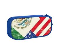 Pouch For School Office Supplies Mexican American Flag Big Capacity Pen Case Large Capacity Pencil Bag For Students Stationery Pouch Pencil Box Desk Organizer With Smooth Zipper Portable Pencil