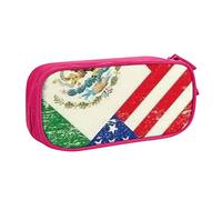Pouch For School Office Supplies Mexican American Flag Big Capacity Pen Case Large Capacity Pencil Bag For Students Stationery Pouch Pencil Box Desk Organizer With Smooth Zipper Portable Pencil