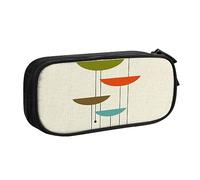 Pouch For School Office Supplies Mid Century Modern Prints Big Capacity Pen Case Large Capacity Pencil Bag For Students Stationery Pouch Pencil Box Desk Organizer With Smooth Zipper Portable Pencil
